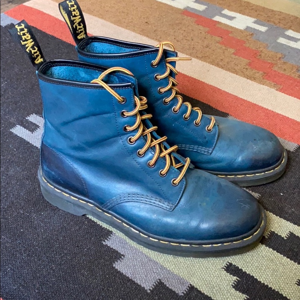 Blue Doc Marten boots!